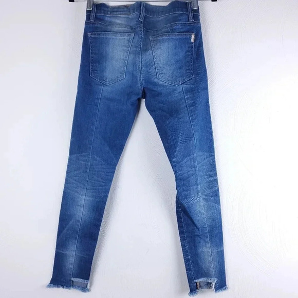 SIWY LA Denim Distressed Jeans Asymmetrical hem  size 26 - Picture 2 of 9